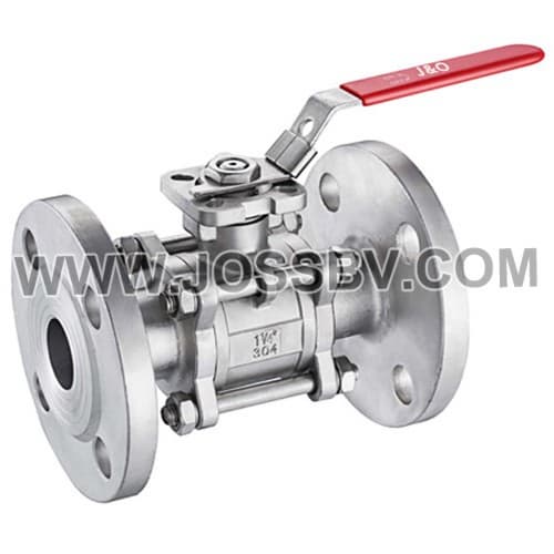 3PCS Ball Valve Flanged End With Direct Mounting Pad JIS 10K